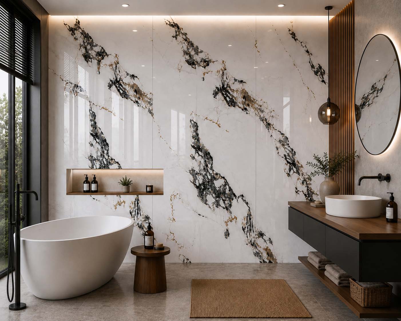 Ambiente tipo Baño revestido con productos Balkan