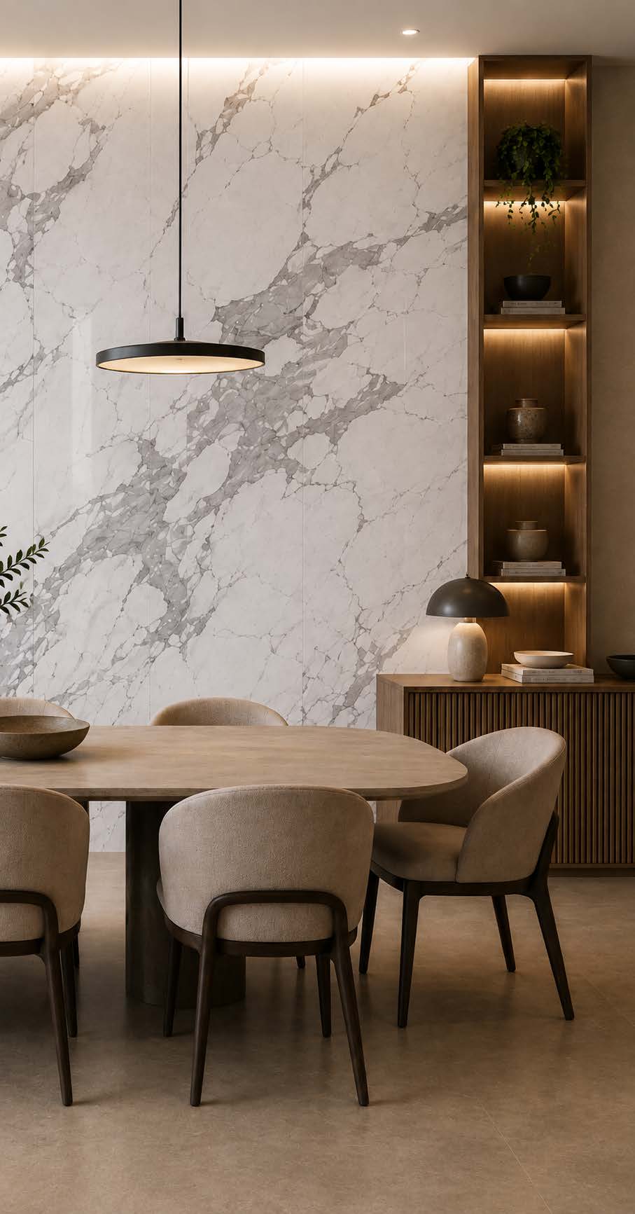 Ambiente tipo Local comercial revestido con productos Balkan